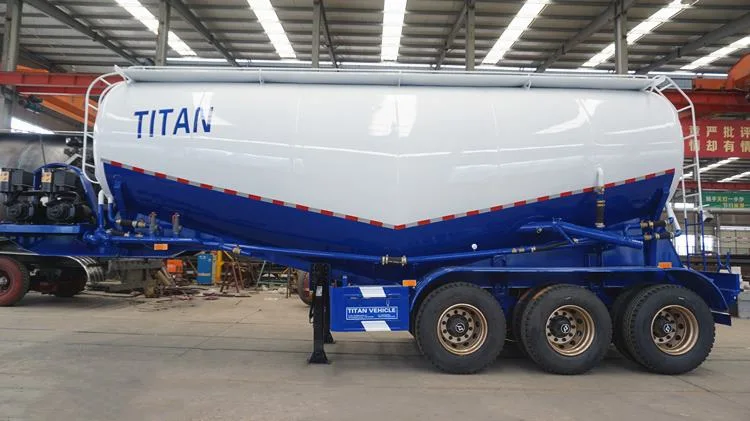 Bulk Cement Tank Trailer 3 Axle Bulk Cement Semi Trailer