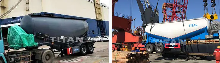 40cbm Unloading Dry Bulk Tanker Trailer for Sale in Ghana